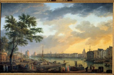 Kilátás a La Rochelle-i kikötőre Joseph Vernet (1714-1789) festménye 1762 Párizs, Musee de la Marine alkotó: Claude Joseph Vernet