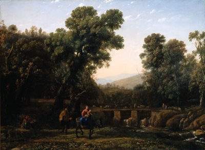 Repülés Egyiptomba (olaj, vászon) alkotó: Claude Lorrain (1600 82)