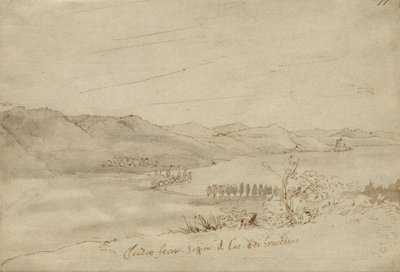 Kilátás a Bracciano-tóra, 1638-39 körül alkotó: Claude Lorrain