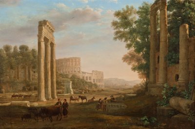 Capriccio a Forum Romanum romjaival alkotó: Claude Lorrain