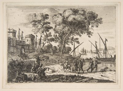 Tengerparti jelenet egy művészrel, kb. 1638-41. alkotó: Claude Lorrain