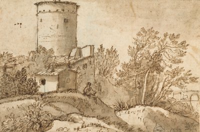 Gazdasági épületek a Tiberis mellett, 1663 alkotó: Claude Lorrain