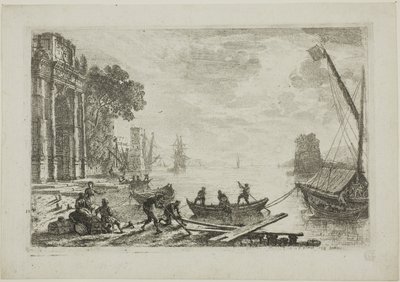 Kikötői jelenet a felkelő nappal alkotó: Claude Lorrain