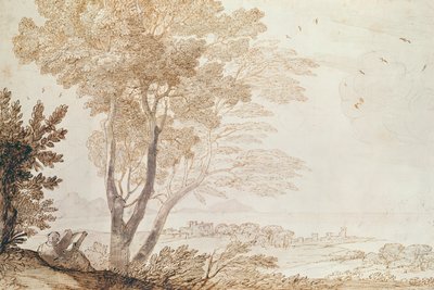 Fekvő (toll és tinta papíron) alkotó: Claude Lorrain
