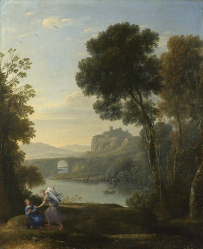 Táj Hágárral és az angyallal, 1646 alkotó: Claude Lorrain