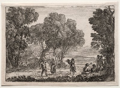 Táj táj tánccal (kis tányér) alkotó: Claude Lorrain