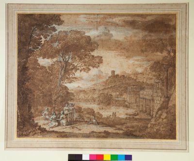 Táj Egeria nimfával, gyászol Numa felett alkotó: Claude Lorrain