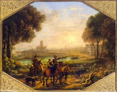 Táj a Santa Marinella kikötőjével alkotó: Claude Lorrain