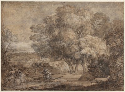 Táj Nárciszszal és visszhanggal alkotó: Claude Lorrain