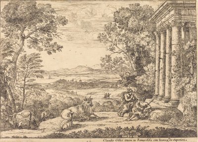 Merkúr és Argus (Mercury és Argus) alkotó: Claude Lorrain