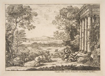Merkúr és Argus, 1662. alkotó: Claude Lorrain