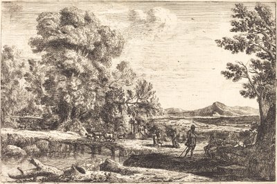 Rebecca és Eliezer (A fahíd) alkotó: Claude Lorrain