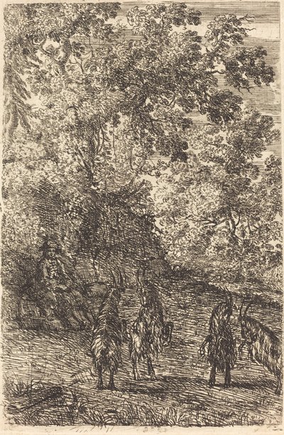 Pásztor négy kecskével (Les quatre chèvres) alkotó: Claude Lorrain