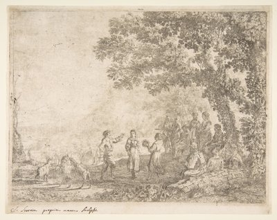 The Country Dance Large Plate, kb. 1637. alkotó: Claude Lorrain