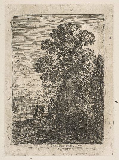 A pásztor és a pásztorlány, kb. 1630. alkotó: Claude Lorrain