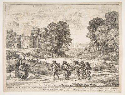 Idő, Apollo és az évszakok, 1662. alkotó: Claude Lorrain