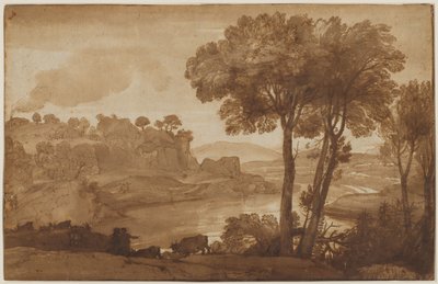 Kilátás az Acqua Acetosa recto-ra, c. 1645. alkotó: Claude Lorrain