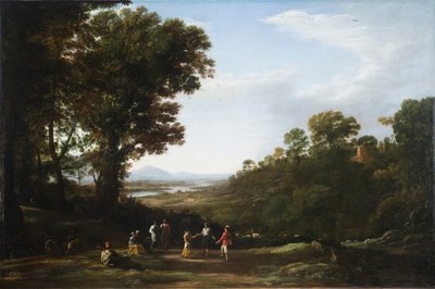 Falusiak táncolnak alkotó: Claude Lorrain