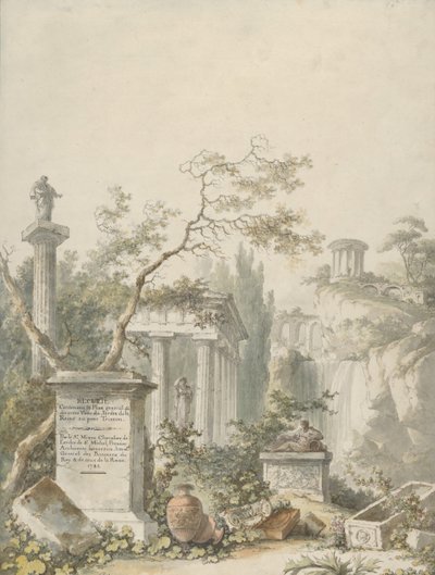 Tervezés előlaphoz, 1782. alkotó: Claude Louis Chatelet