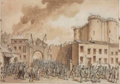 A Bastille megtámadása 1789. július 14-én. alkotó: Claude Louis Desrais