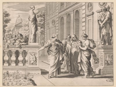 Allegória a Collegio Romano tiszteletére alkotó: Claude Mellan