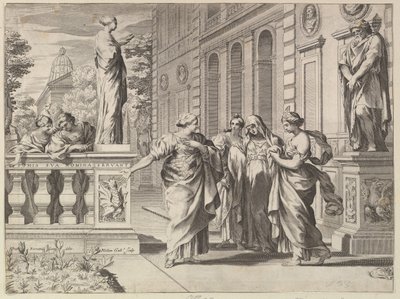 Allegória a Borghese család által alapított római kollégium tiszteletére, 1615-88. alkotó: Claude Mellan