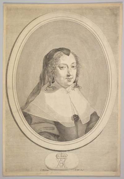 Ausztriai Anna, kb. 1645. alkotó: Claude Mellan