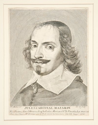 Jules Mazarin bíboros (1602-1661) alkotó: Claude Mellan