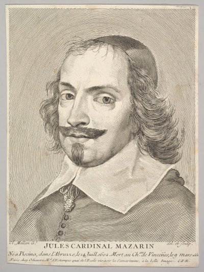 Jules Mazarin bíboros. alkotó: Claude Mellan