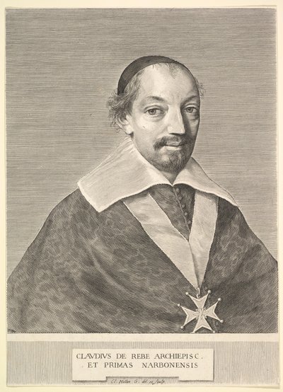 Claude de Rebé, Narbonne érseke. alkotó: Claude Mellan