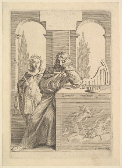 David: Talon címlapja, LHistoire Sainte, III, 1645. alkotó: Claude Mellan
