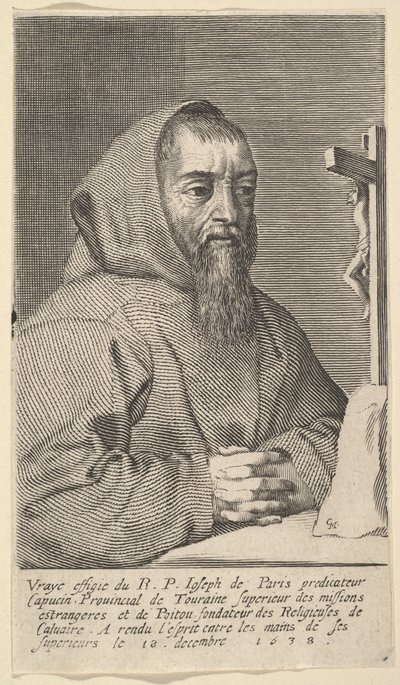 François Le Clerc Du Tremblay, Joseph atyaként ismert, 1638. alkotó: Claude Mellan