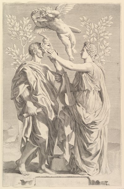 Elülső kép: Horatius, Quintus Horatius Flaccus, 1642 alkotó: Claude Mellan