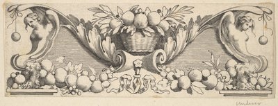 Fejpánt: Basket of Fruit. alkotó: Claude Mellan