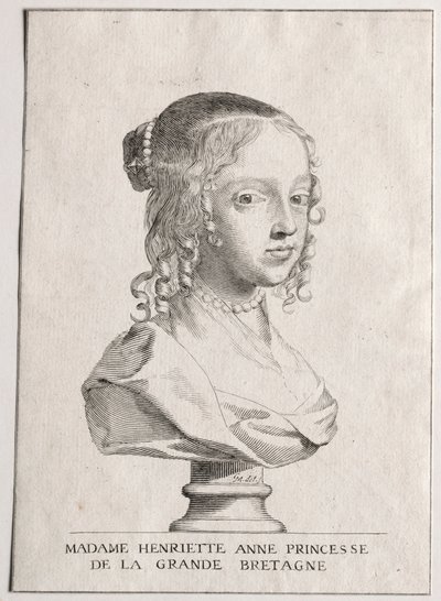 Henriette-Marie dAngleterre, dOrleans hercegnő. alkotó: Claude Mellan