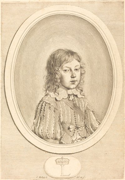XIV. Lajos fiúként alkotó: Claude Mellan