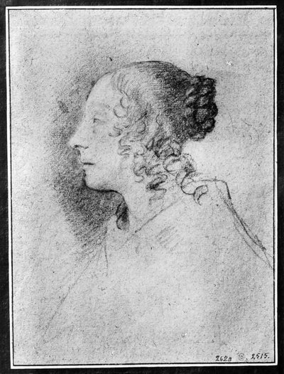 Ismeretlen nő, balra néző profil alkotó: Claude Mellan