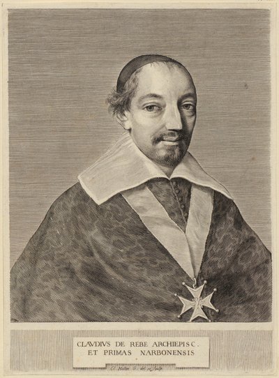 Claude de Rebé, Narbonne érsekének portréja alkotó: Claude Mellan