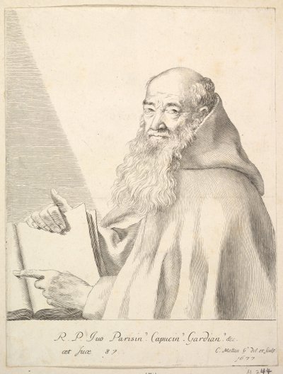 Yves atya portréja, 1677. alkotó: Claude Mellan