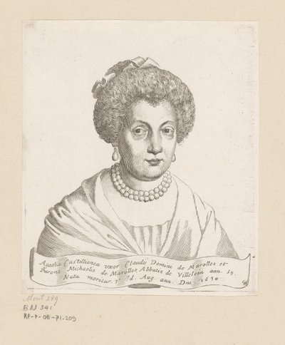 Agathe de Chatillon portréja alkotó: Claude Mellan