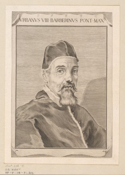 Portré van Urban VIII alkotó: Claude Mellan