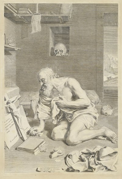 Szent Jeromos alkotó: Claude Mellan