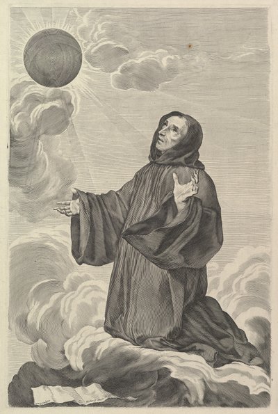 Szent Benedek extázisban alkotó: Claude Mellan