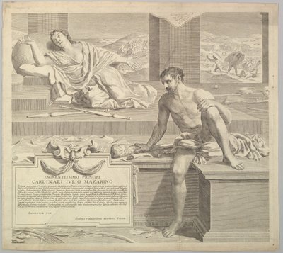 Antoine Talon teológiai tézise, 1648. alkotó: Claude Mellan
