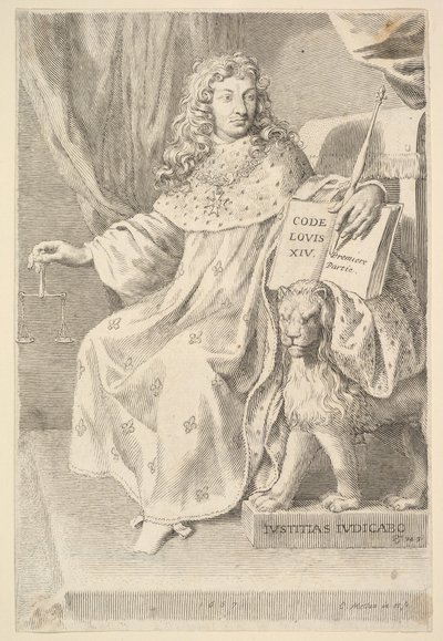 Címlap: Le Code XIV. Lajos, 1667. alkotó: Claude Mellan