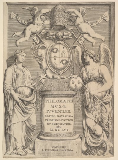 Címlap: Fiatalkorú Philomath múzsái, 1655. alkotó: Claude Mellan