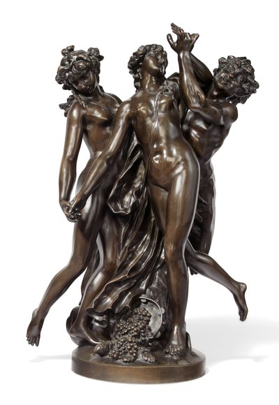 A három grácia, 1860 körül (bronz) alkotó: Claude Michel (after) Clodion