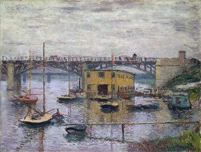 Argenteuil-i híd egy szürke napon, 1876 körül (olaj, vászon) alkotó: Claude Monet