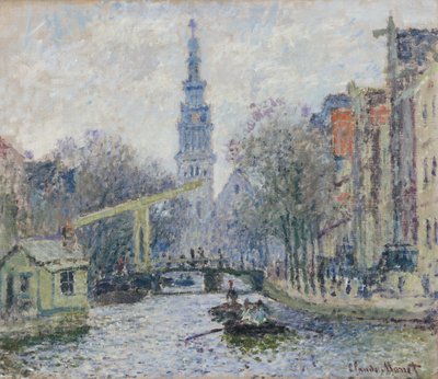 Canal a Amsterdam, 1874 alkotó: Claude Monet