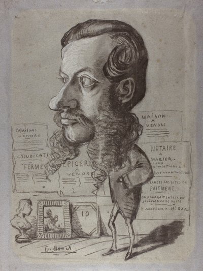 Léon Manchon karikatúrája, 1858 körül alkotó: Claude Monet